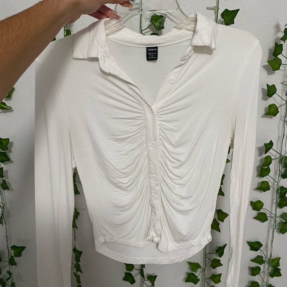 White Button Up Top